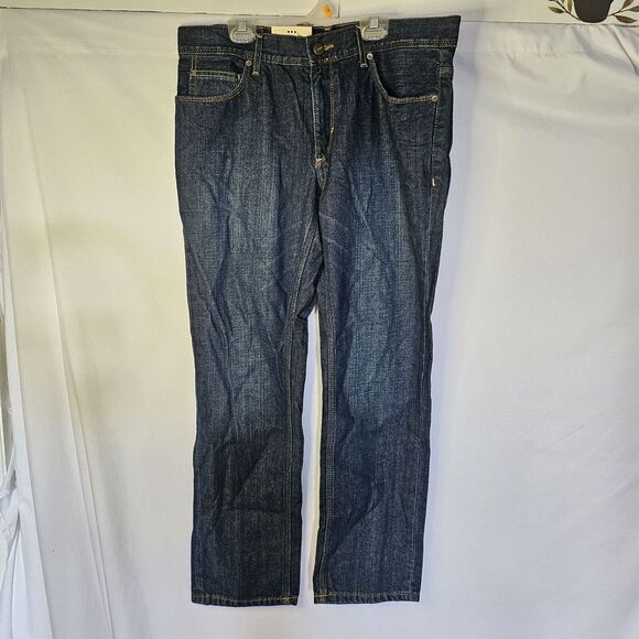 PERRY ELLIS AMERICA Mens VTG Blue Jeans Stonewash Slim Fit Straight Leg 34 X 30 - Picture 4 of 10